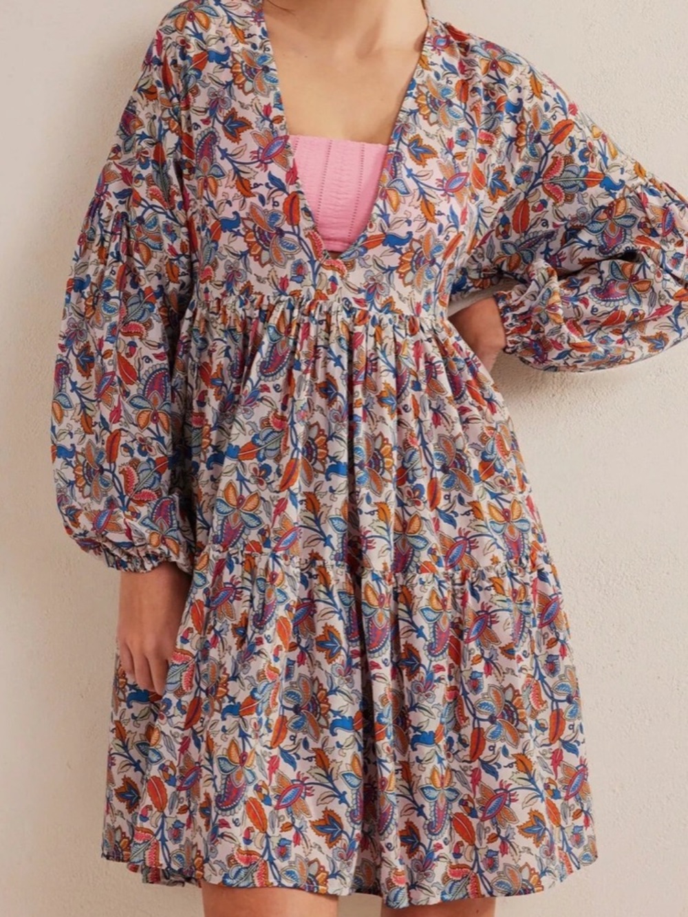 Boden Relaxed Tiered Beach Dress Size 12